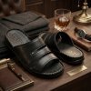 Ortho-Cuir Noir Mules Ergonomiques "Relax" MODEL Z